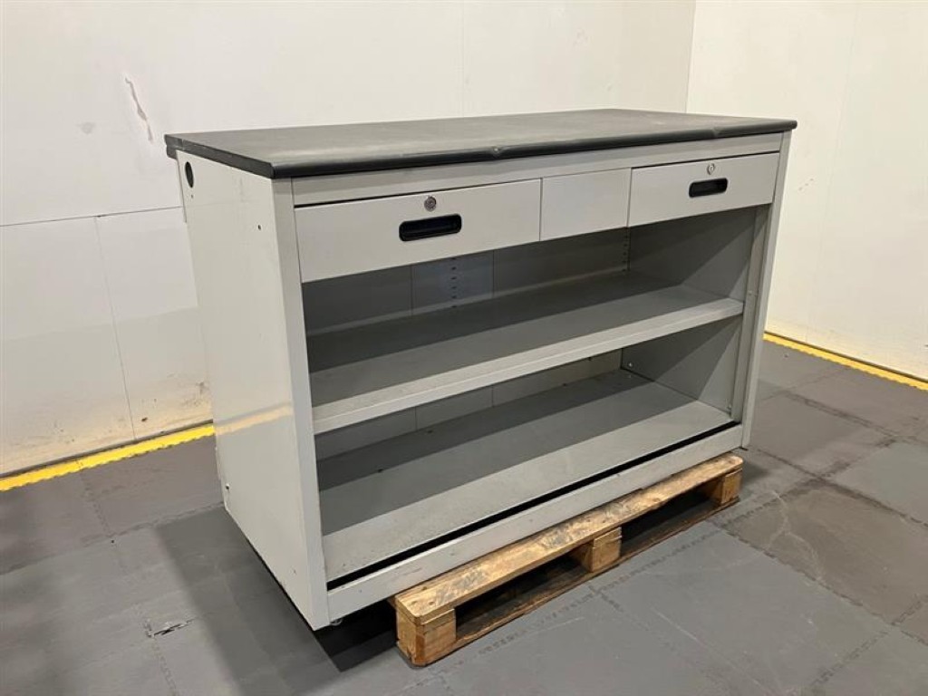 Ladekast met 2 lades L1500, H1000, P730, grijs (250116)