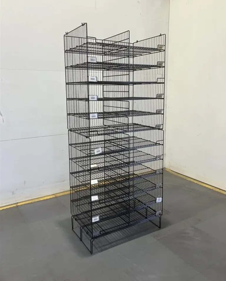Draadmand L800,H2000,D520, zwart, occ (12niv)