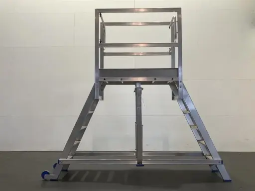 Bordestrap, dubbelzijdig, hoogte 1500mm, trede 450mm