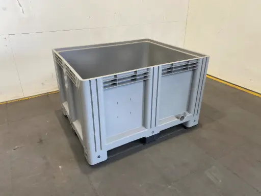 Palletbox 1200x1000xH765, grijs, occasie